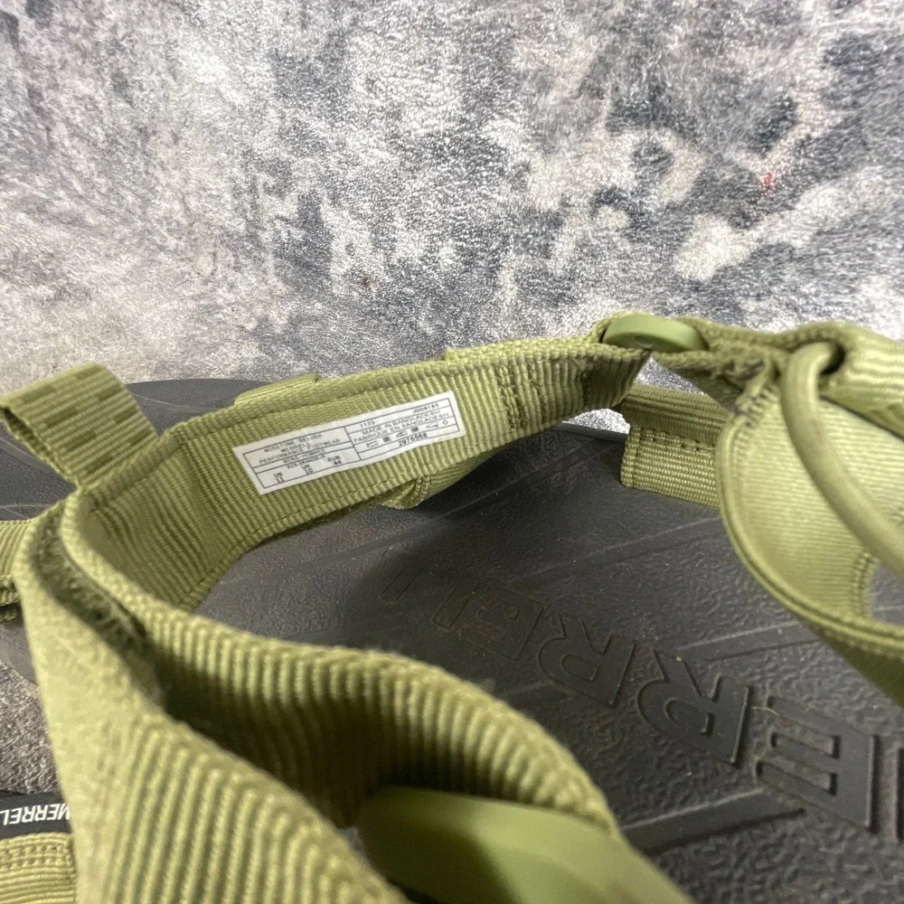 Merrell Mens 11 Adjustable Sport Strap Sandals Olive Green Nylon Hiking Outdoor